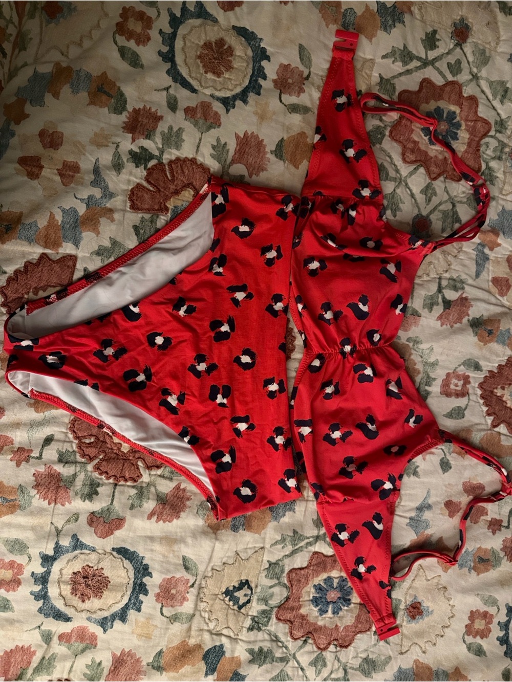 La Blanca Red Leopard-Print Bikini Set
